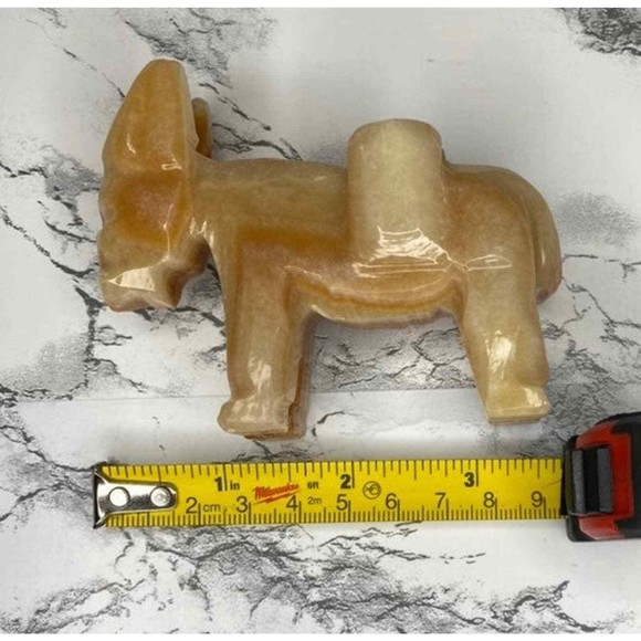 Vintage natural hand carved Agate & Oynx burro family (Mexico) - Picture 2 of 9